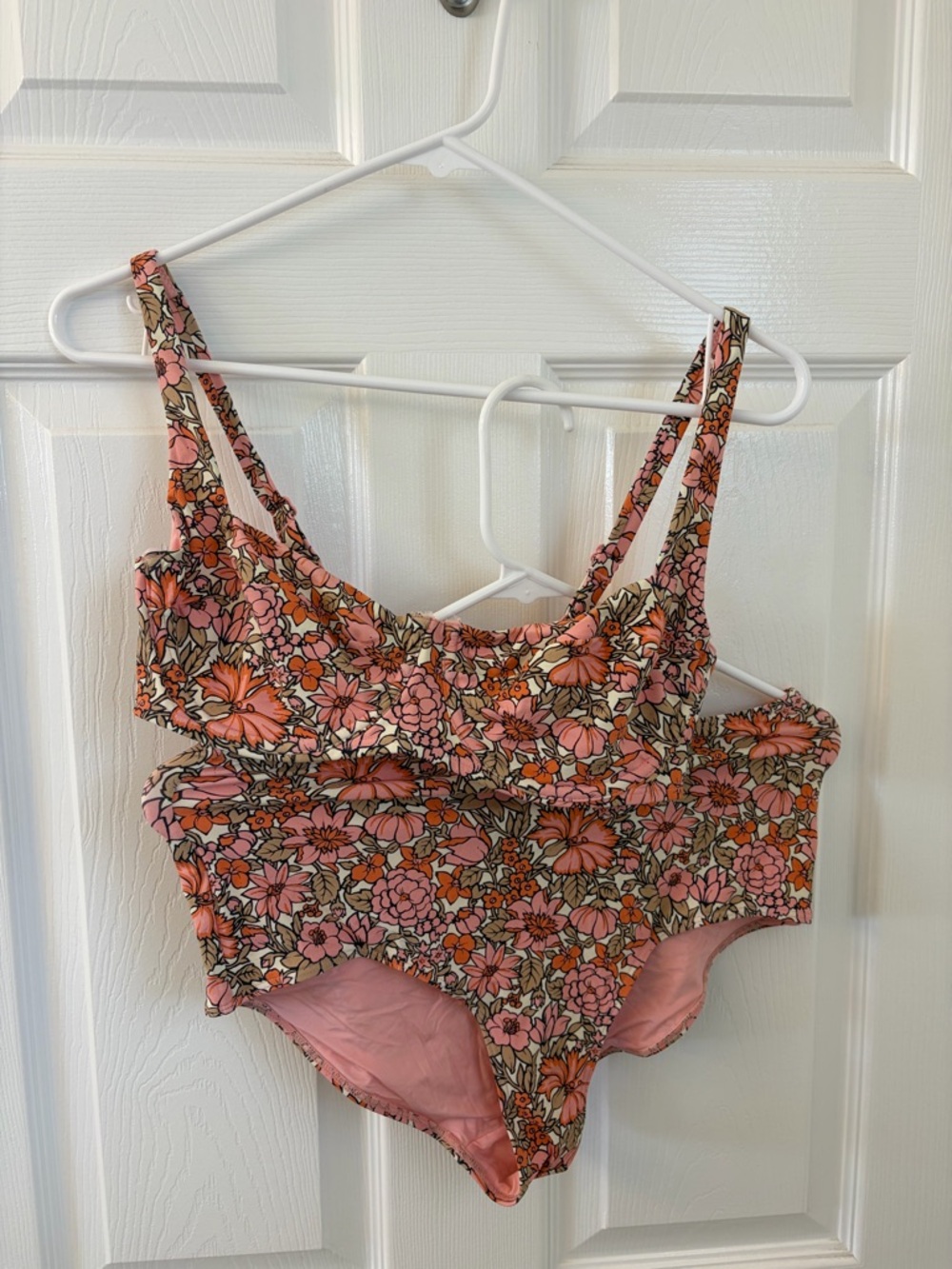 NWOT & other stories Floral Pink Orange One-Piece Swimsuit